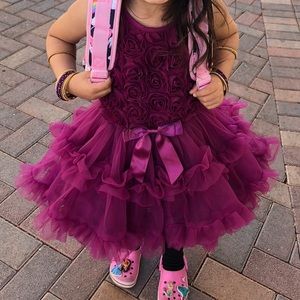 Popatu Plum dress Sz 2T/3T